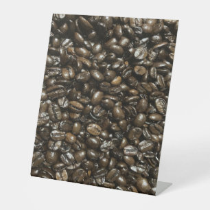 Coffee Beans Pedestal Sign