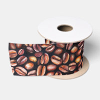   Coffee Beans Pencil Drawing Pattern Rustic Brown
