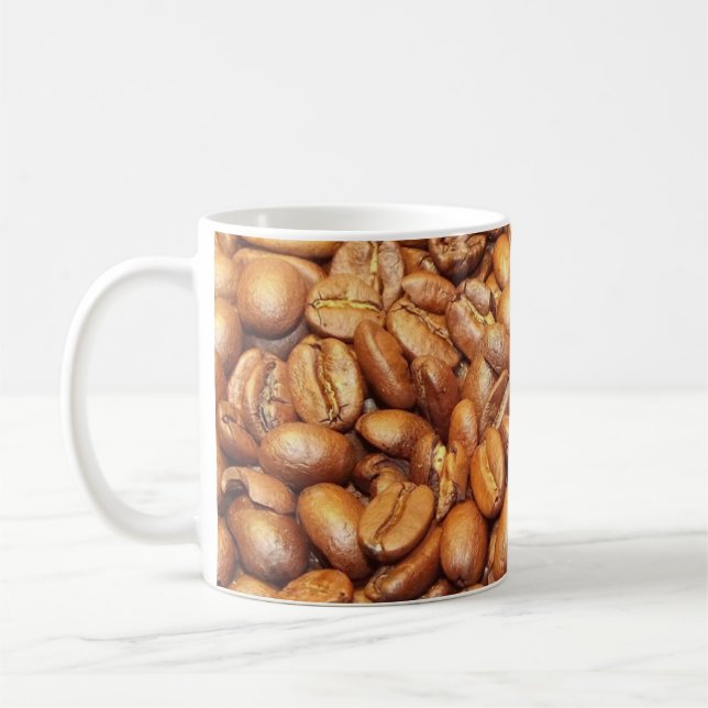Coffee Beans Photograph Mug (Left)