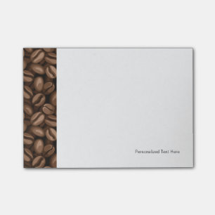 Coffee beans post-it notes