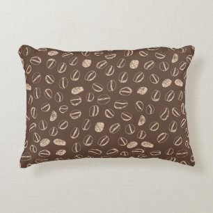 Coffee beans restaurant hand drawn cartoon doodle decorative cushion