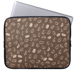 Coffee beans restaurant hand drawn cartoon doodle  laptop sleeve