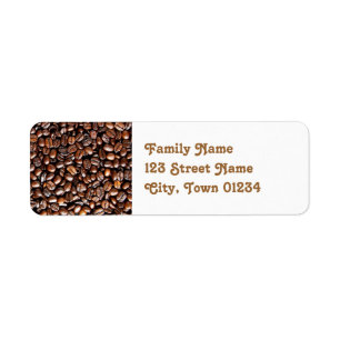 Coffee Beans Return Address Label