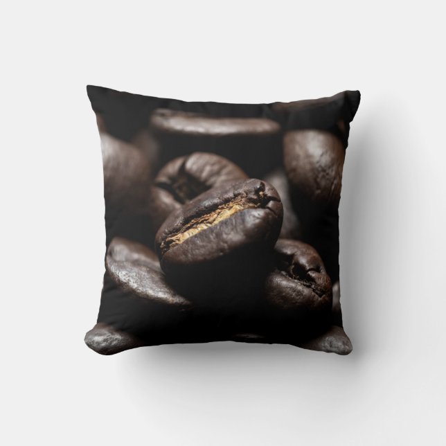 Coffee beans roasted food coffee cushion (Front)