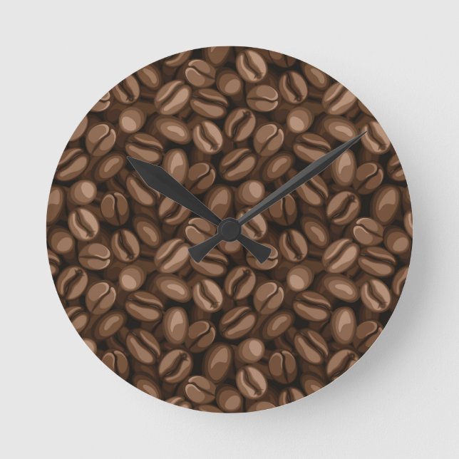 Coffee beans round clock (Front)
