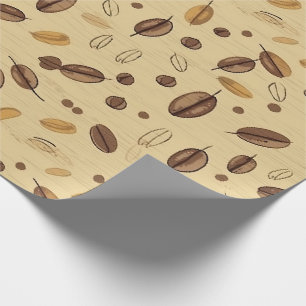 Coffee Beans Rustic Vintage Pattern No1 Wrapping Paper