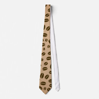 Coffee beans seamless pattern tie