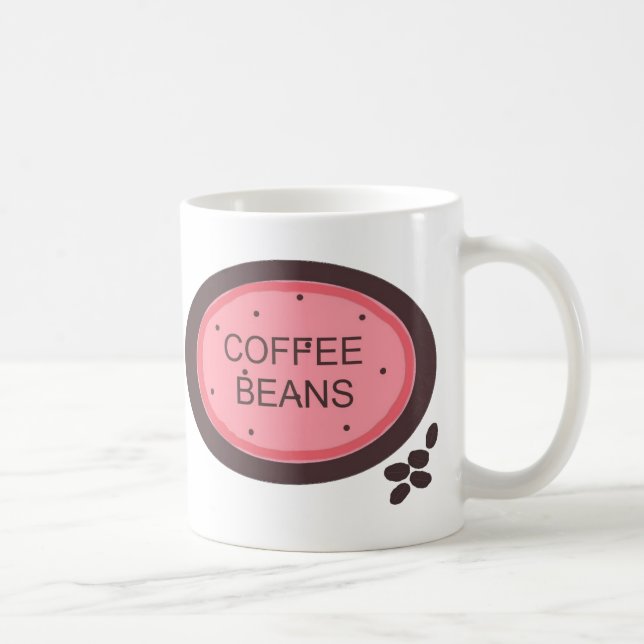 Coffee Beans Sign Coffee Mug (Right)