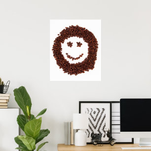 Coffee beans smile poster