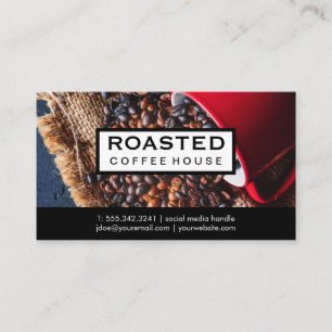 Coffee Beans Spill   Mug Business Card
