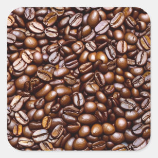 Coffee Beans Square Sticker