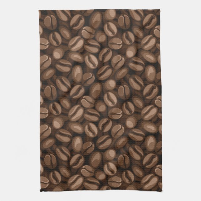 Coffee beans tea towel (Vertical)