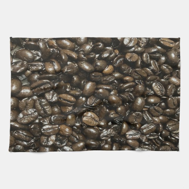 Coffee Beans Tea Towel (Horizontal)