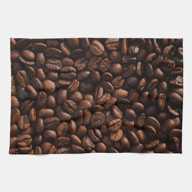 coffee beans tea towel (Horizontal)