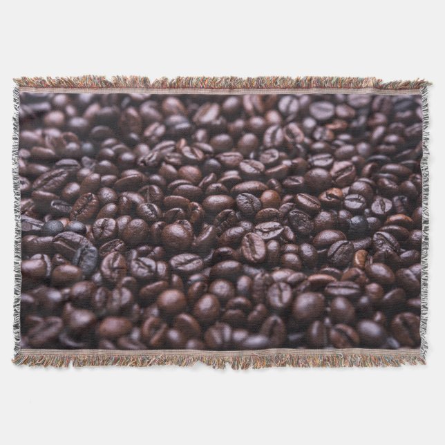 Coffee Beans throw blanket (Front)