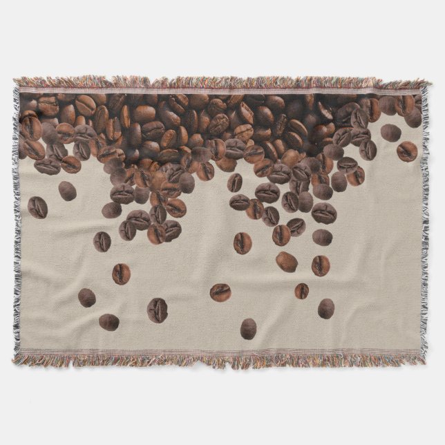 Coffee Beans Throw Blanket (Front)