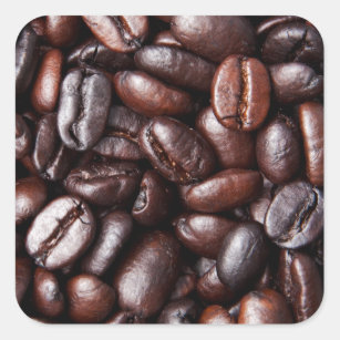 Coffee Beans - whole light and dark roasted Square Sticker