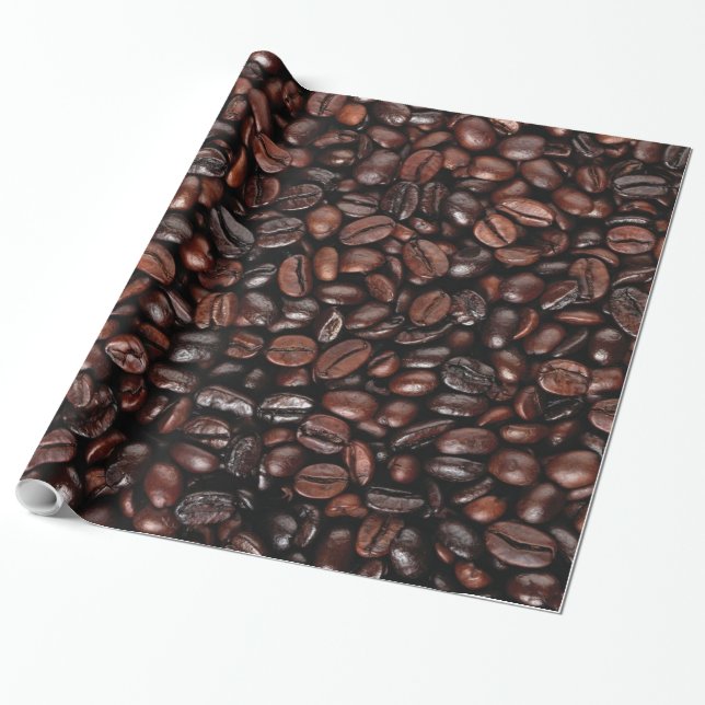 COFFEE BEANS WRAPPING PAPER (Unrolled)