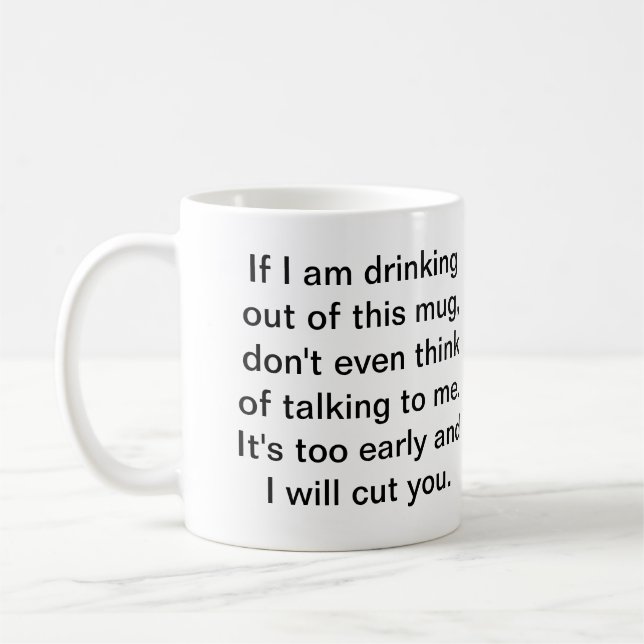 Coffee Before Safe Conversation Mug (Left)