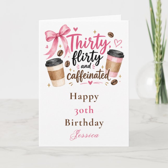 Coffee Birthday Invitation (Front)