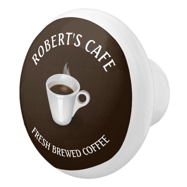 Coffee Bistros Cafe Custom Ceramic Knob (Right)
