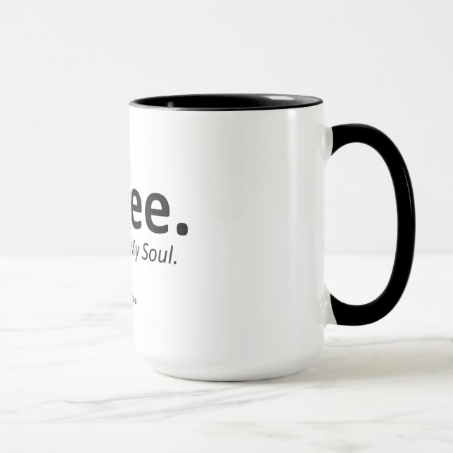 Coffee, Black 15 oz Ringer Mug (Right)