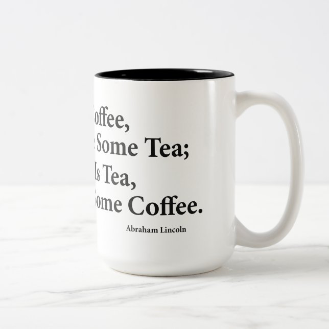 Coffee? Black 15 oz Two-Tone Mug (Right)