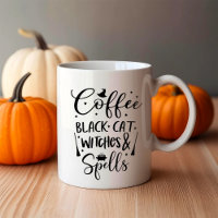 Coffee Black Cats Witches and Spells