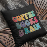 Coffee Books and Rain  Cushion<br><div class="desc">Books,  coffee and rain pillow: that's the perfect combination for book lovers and coffee addicts.</div>
