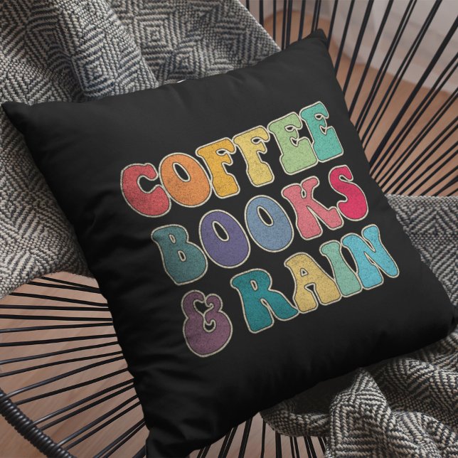 Coffee Books and Rain  Cushion (Creator Uploaded)