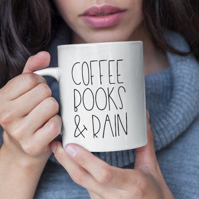 Coffee Books & Rain Coffee Mug (Creator Uploaded)