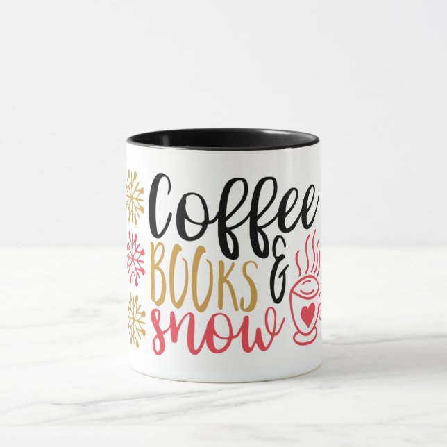 Coffee, books & Snow Mug (Center)
