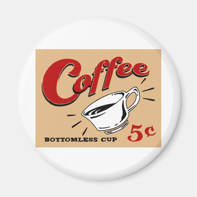 Coffee Bottomless Cup Magnet (Front)