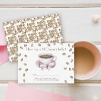 Coffee Bow Baby shower How big is mummy's belly
