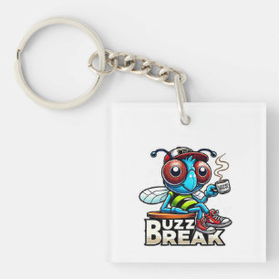 Coffee Break Buzz Key Ring