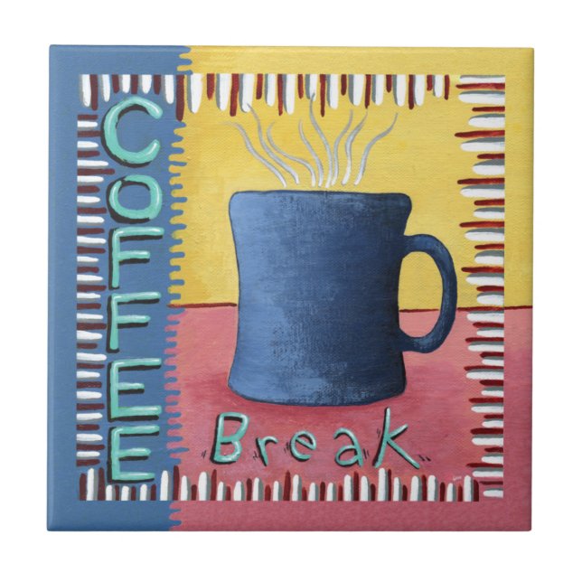 Coffee Break Ceramic Tile (Front)