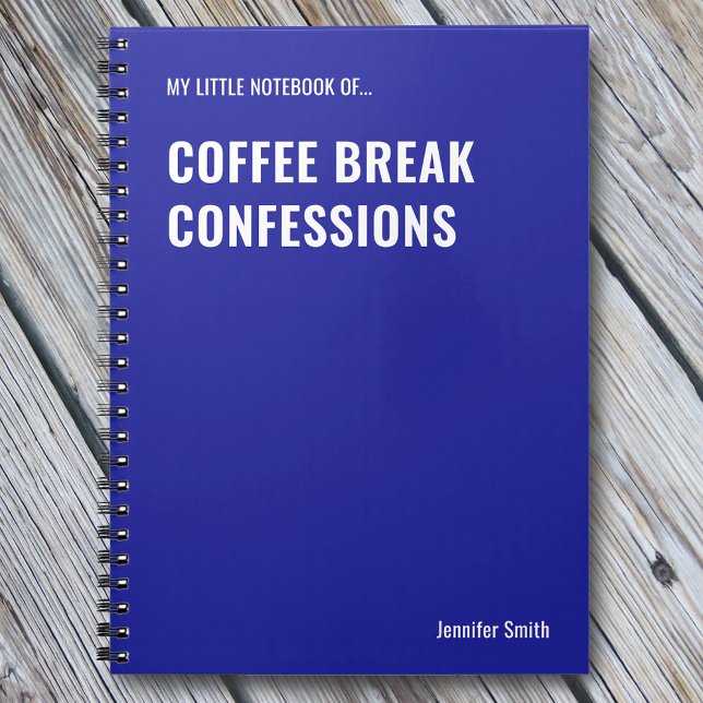 Coffee Break Confessions Funny Office Notebook (Creator Uploaded)