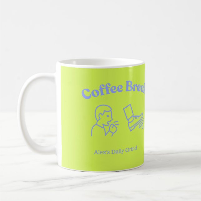 Coffee Break/Coughy Brake - Personalised  Funny  Mug (Left)