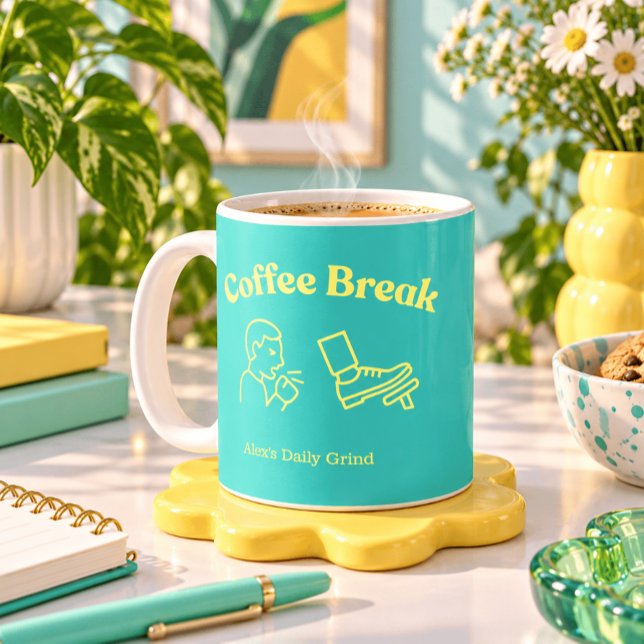 Coffee Break/Coughy Brake - Personalised  Funny  Mug (Creator Uploaded)