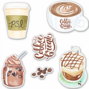 Coffee break Cute image Calligarphy Scrapbook