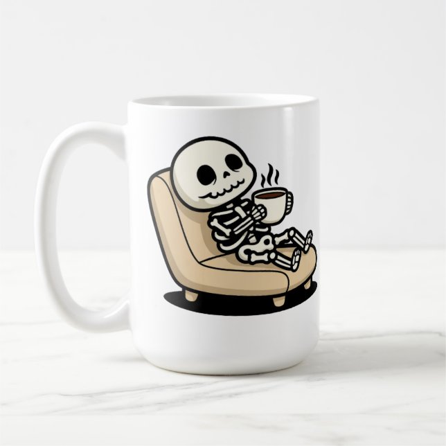 Coffee Break – Grim Reaper Dark Humour Coffee Coffee Mug (Left)