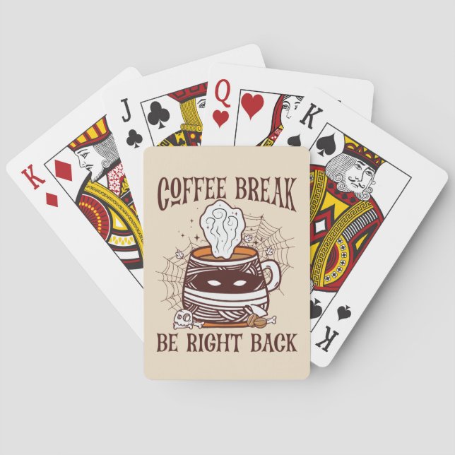 Coffee Break - Halloween Theme Playing Cards (Back)
