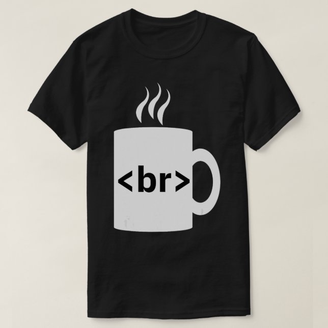 Coffee Break JavaScript Computer Science Programme T-Shirt (Design Front)