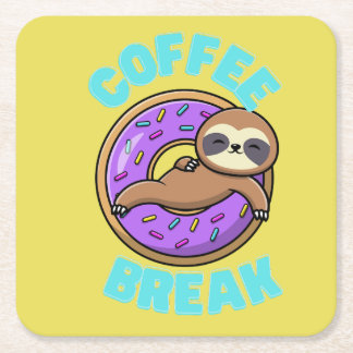 Coffee Break Sloth Coaster