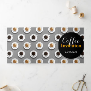 Coffee break. Tri-Fold invitation