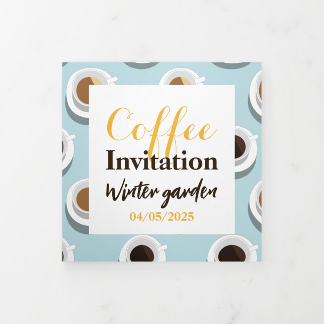 Coffee break. Tri-Fold programme (Cover)