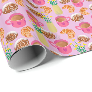 Coffee break wrapping paper