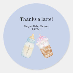 Coffee brewing Baby shower Classic Round Sticker