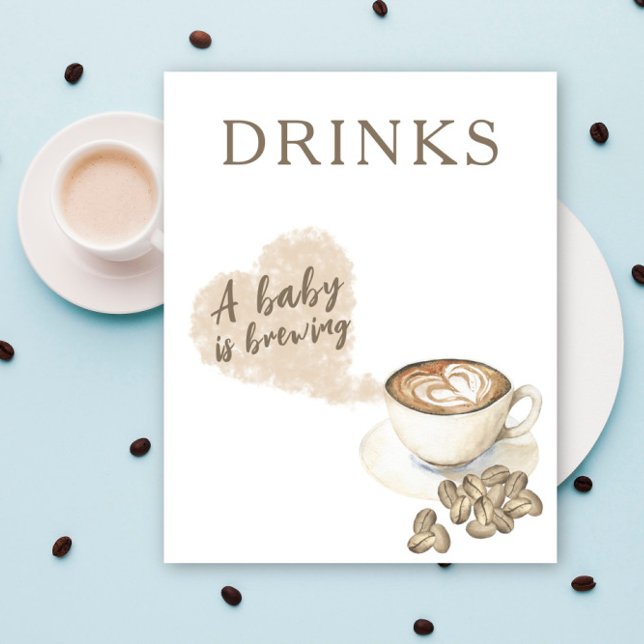 Coffee brewing baby shower Drinks Poster (Creator Uploaded)