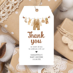 Coffee Brewing Baby Shower Favor Tags